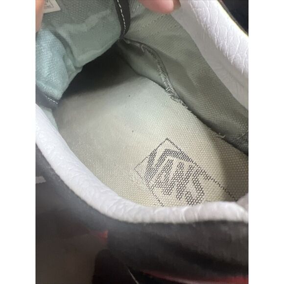 Vans Old Skool Flames Mens 7 Black Suede Canvas sneaker Shoes Lace Up Womens 8.5 - Picture 10 of 12